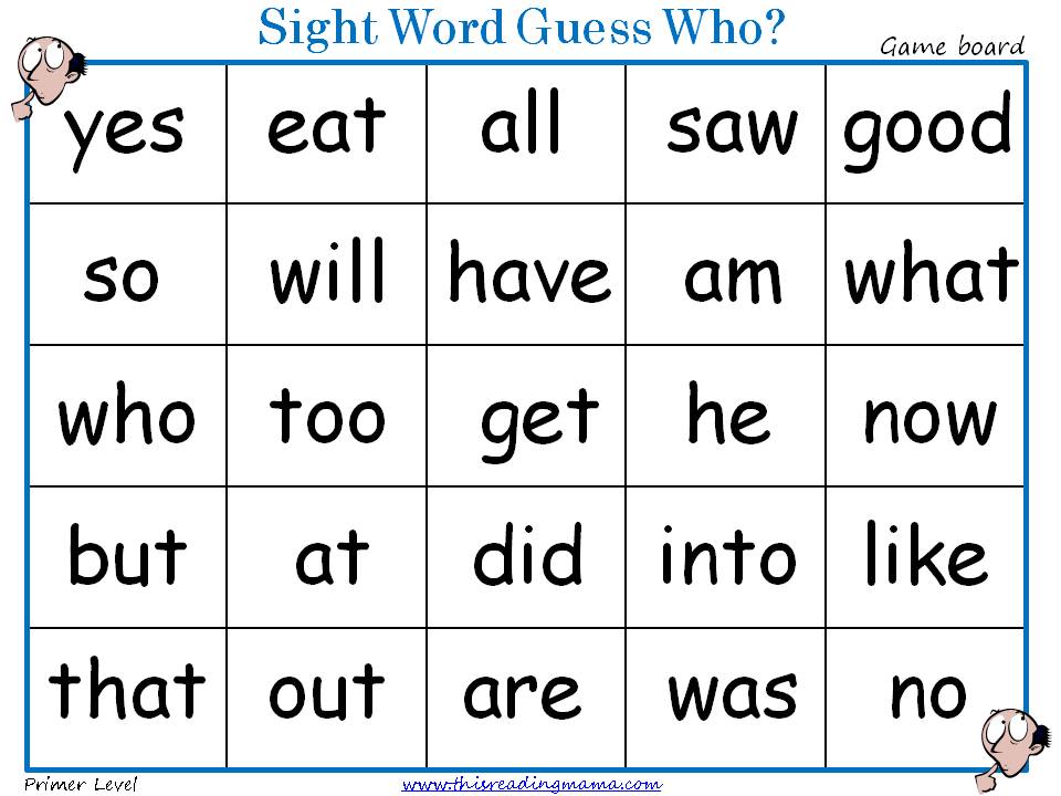 book i word sight Sight  Word Games printable