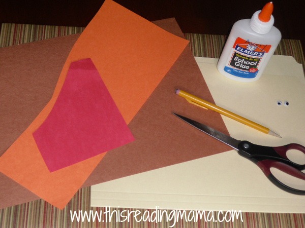 materials needed for table-top Thanksgiving name cards
