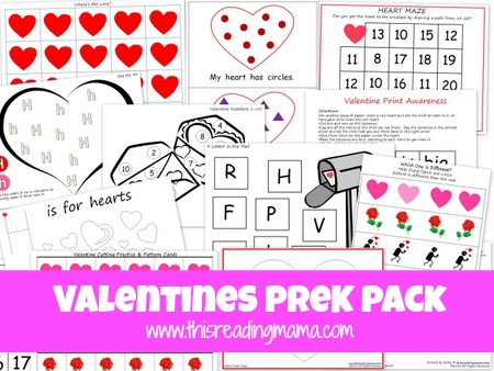 FREE Valentines PreK Pack {This Reading Mama}