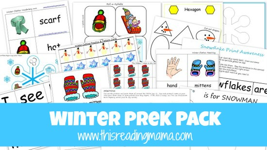 photo of FREE Winter PreK Pack-This Reading Mama