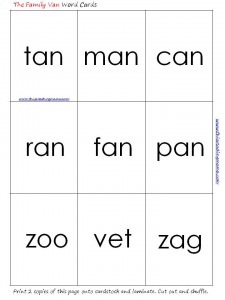 The Family Van Word Family Game {This Reading Mama} The Family Van Word Family Game {This Reading Mama}