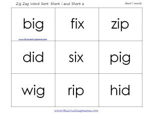 Zig Zag Word Sort {This Reading Mama} Zig Zag Word Sort {This Reading Mama}
