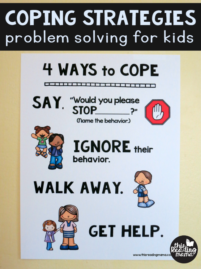 Coping Strategies - FREE Problem Solving Chart for Kids - This Reading Mama