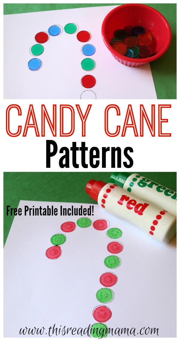 Candy Cane Patterns with FREE Printable - This Reading Mama