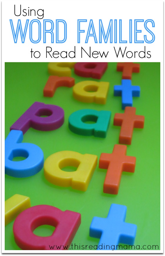 Using Word Families to Read New Words - This Reading Mama