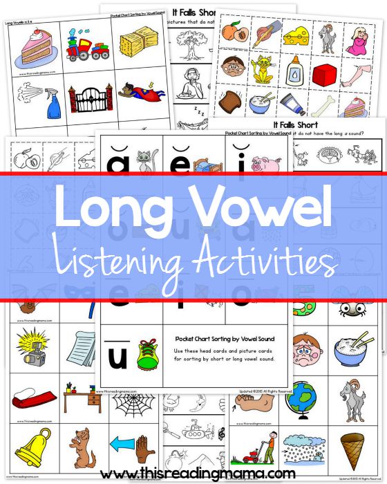 Long Vowel Sounds Listening Activities Pack - FREE - This Reading Mama