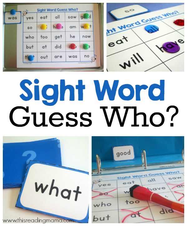 Sight Word Guess Who Pack {FREE} - This Reading Mama