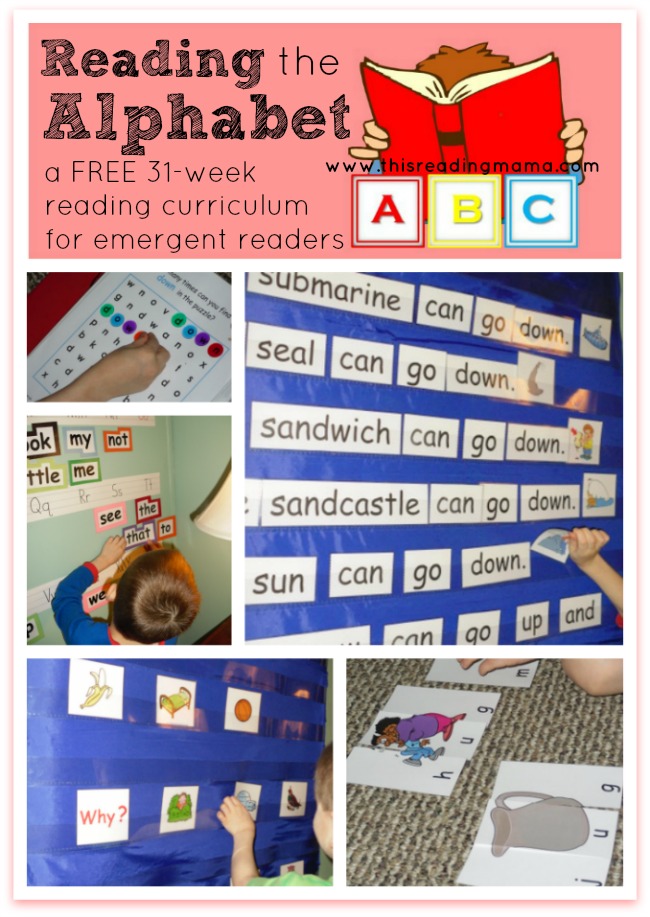 Reading the Alphabet~ a FREE 31-week reading curriculum for emergent readers | This Reading Mama