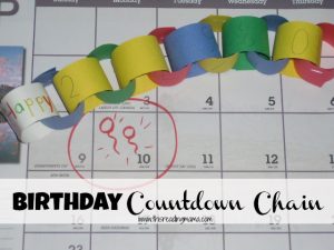 a birthday countdown chain