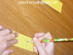 writing numbers on countdown chain