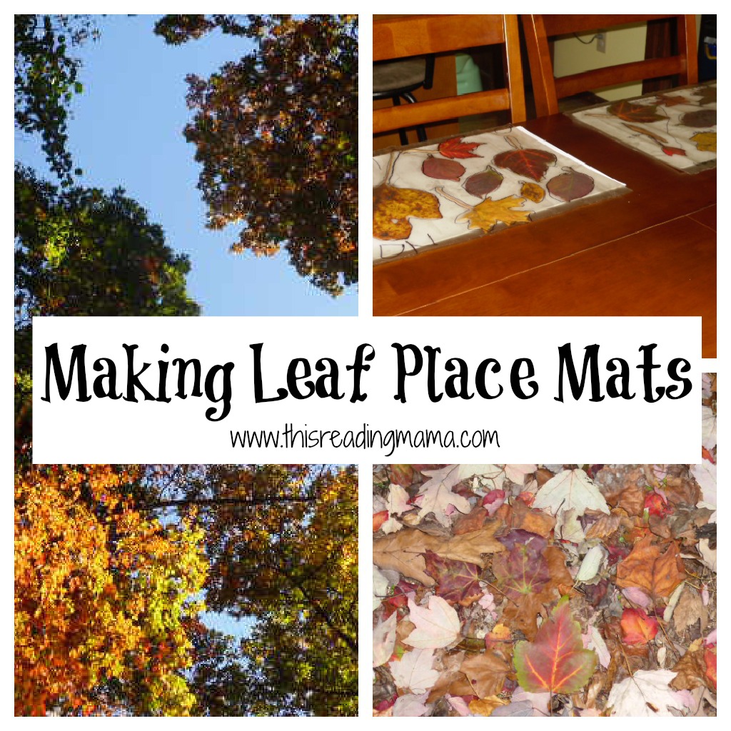 Making Leaf Place Mats | This Reading Mama