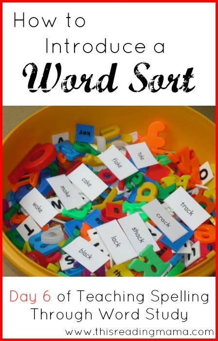 How to Introduce a Word Sort | This Reading Mama
