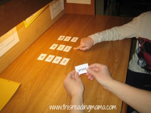blind sorting with word study