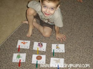 syllable count and clip with letter d pictures