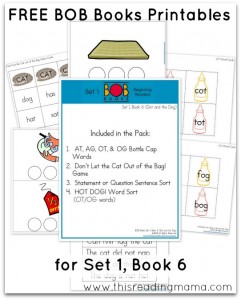 FREE BOB Book Printables: Set 1, Book 6 (Dot and the Dog) - This ...