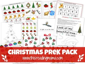 Free Christmas PreK Pack {This Reading Mama}