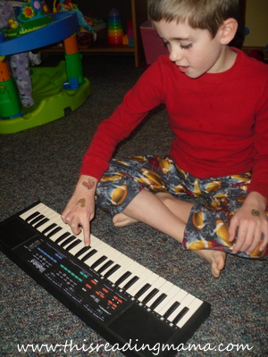 photo of playing the keyboard