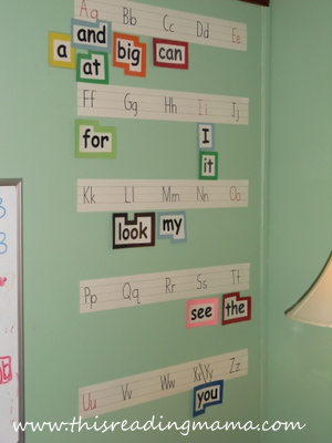 Word Wall for Reading the Alphabet