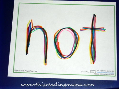photo of rainbow writing sight words {This Reading Mama}