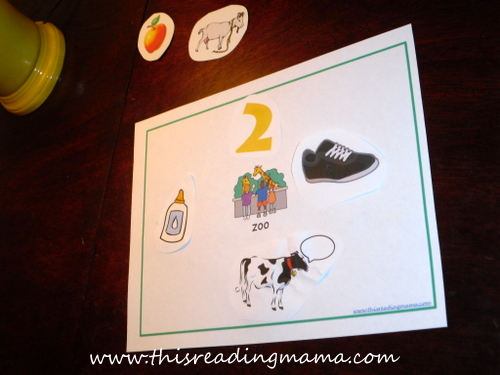 photo of Gluing Rhyming Words {This Reading Mama}