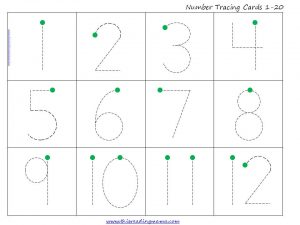 free download, Tracing Numbers 1-20