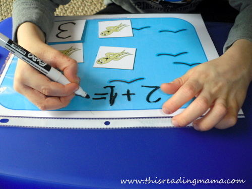using manipulatives to count and write number equations | This Reading Mama