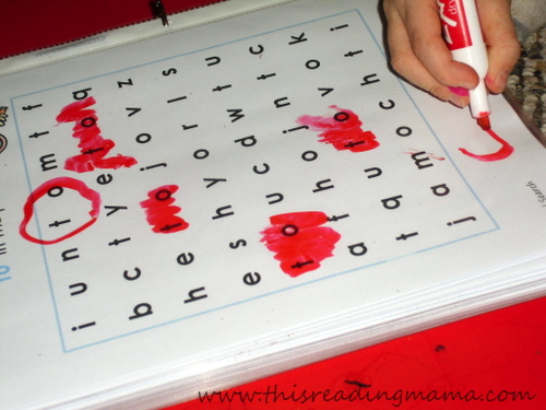 photo of sight word search for preschoolers | This Reading Mama