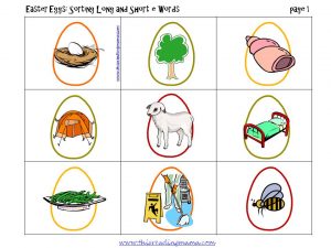 photo of Easter Eggs- A FREE Easter-Themed Sound and Picture Sort | This Reading Mama