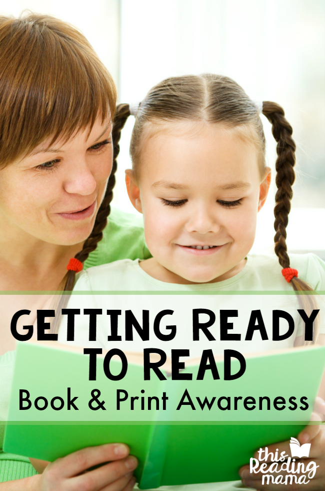 Getting Ready to Read - Book and Print Awareness - This Reading Mama