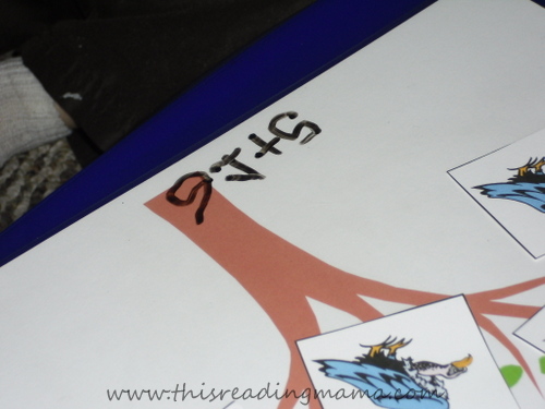 photo of writing a number sentence with manipulatives | This Reading Mama