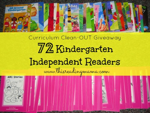 72 Kindergarten Independent Readers Curriculum Clean-OUT Giveaway | This Reading Mama