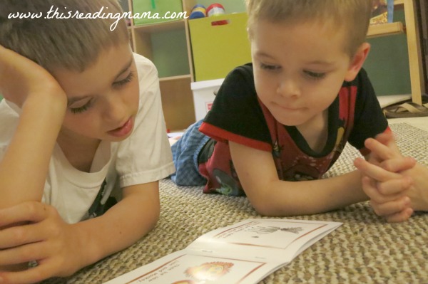 Reading Issy Books to Brother | This Reading Mama