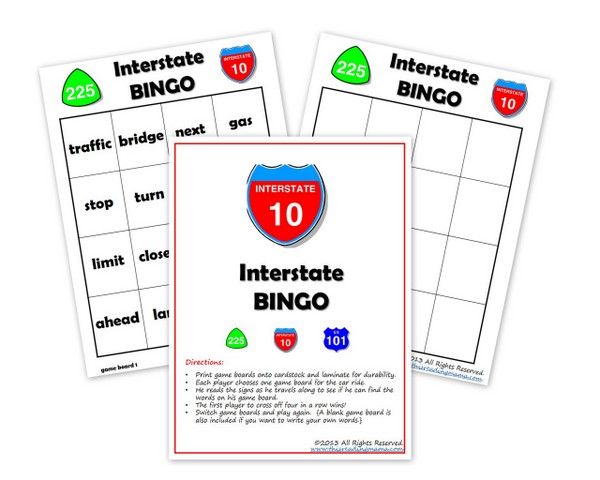 FREE Interstate BINGO {for K-2nd grades} | This Reading Mama