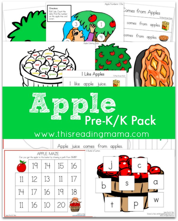FREE Apple Pre-K-K Pack - This Reading Mama