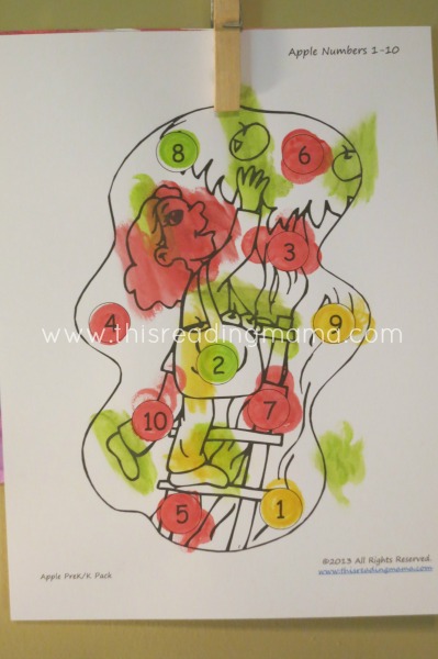 Apple Numbers 1-10 Painting | This Reading Mama