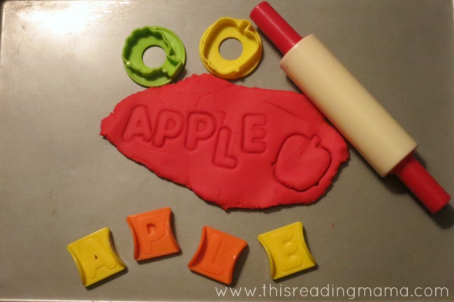 Spelling Apple with Playdough | This Reading Mama
