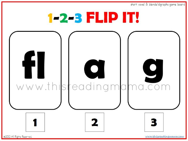 1-2-3 Flip It with Beginning Blends and Digraphs | This Reading Mama