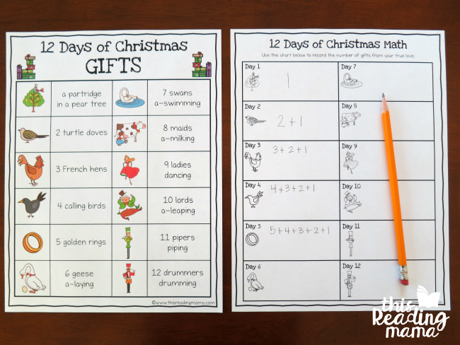 12-days-of-christmas-math-activity-gift-chart-and-recording-sheet