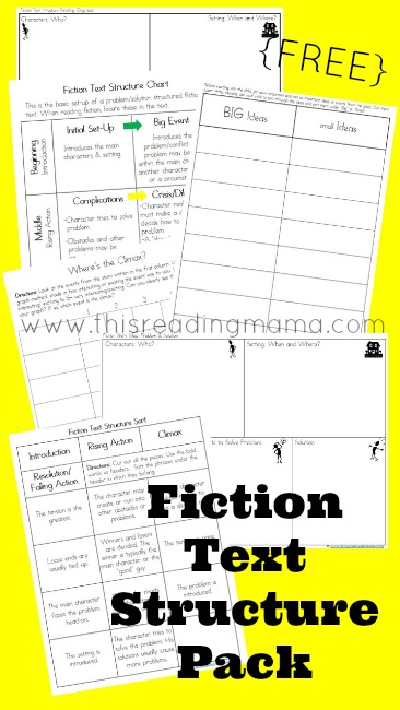 FREE Fiction Text Structure Printable Pack | This Reading Mama