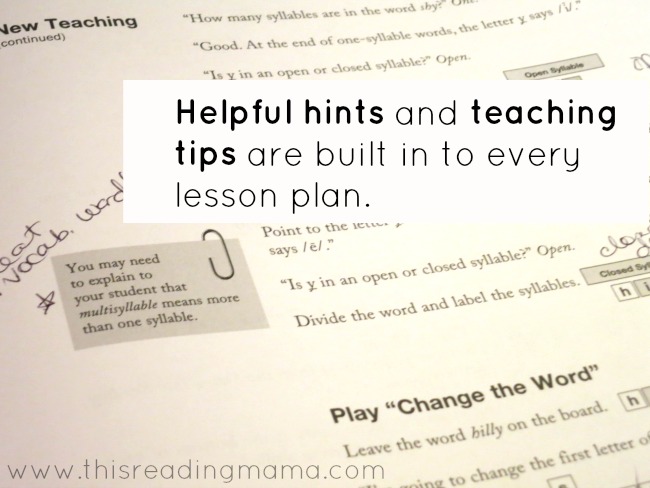 helpful hints and teaching tips are included