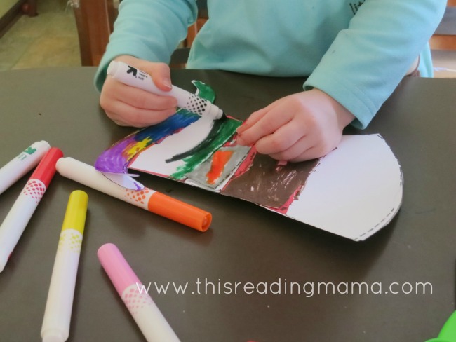coloring the Dr. Seuss hat | This Reading Mama