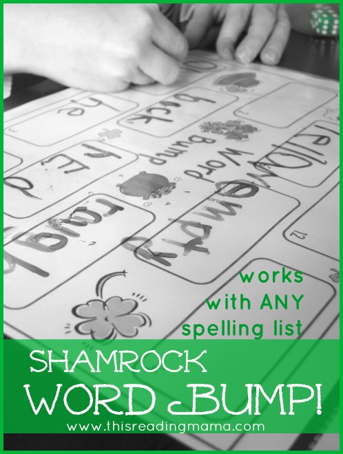 Shamrock Sight Word Game - Word Bump from This Reading Mama