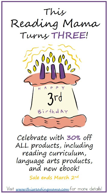 This Reading Mama Birthday Sale- Ends March 2nd