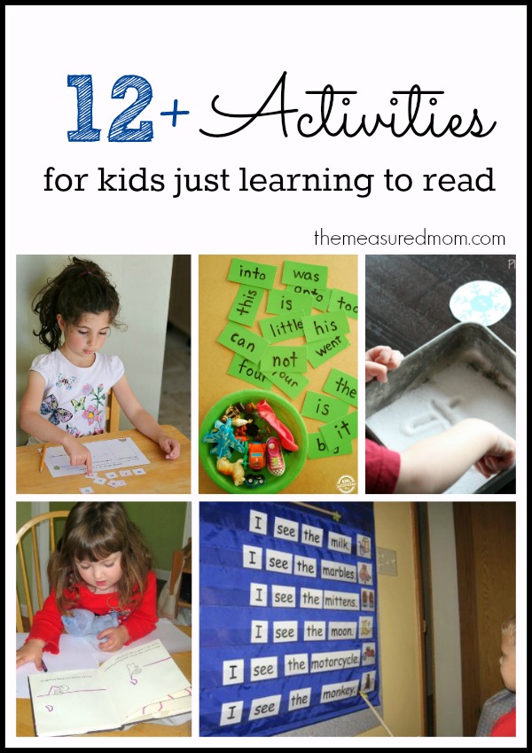 activities for kids just learning to read