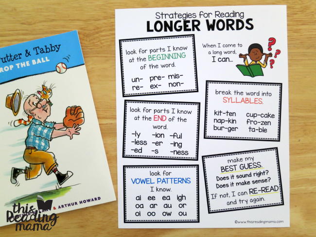 keep the strategies for longer words page handy when reading