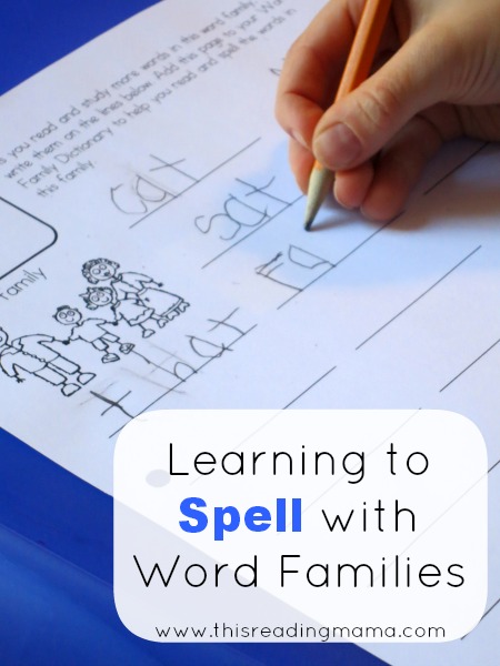 Learning to Spell with Word Families | This Reading Mama