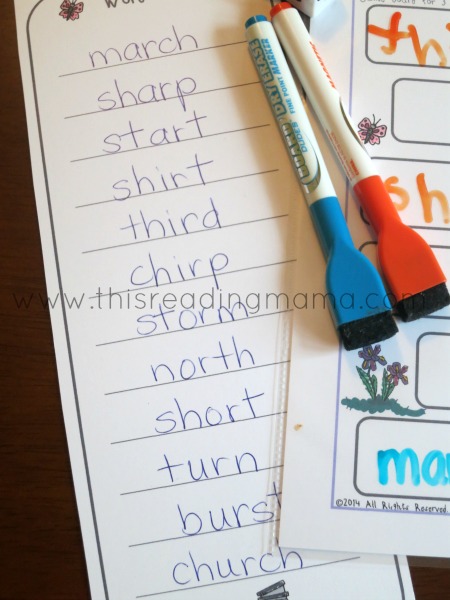 Bossy R list for phonics game | This Reading Mama