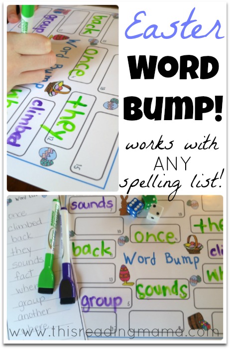 FREE Easter Word Bump! ~ works with ANY spelling list! | This Reading Mama