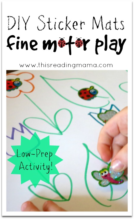 diy sticker mats for fine motor play | this reading mama