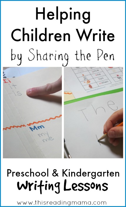 Helping Children Write by Sharing the Pen | This Reading Mama